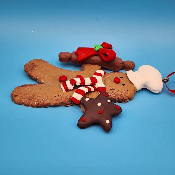 Kurt S. Adler Gingerbread Man Chef Ornament Frosted Faux Cookie Fake Bake v1 - Picture 6 of 9